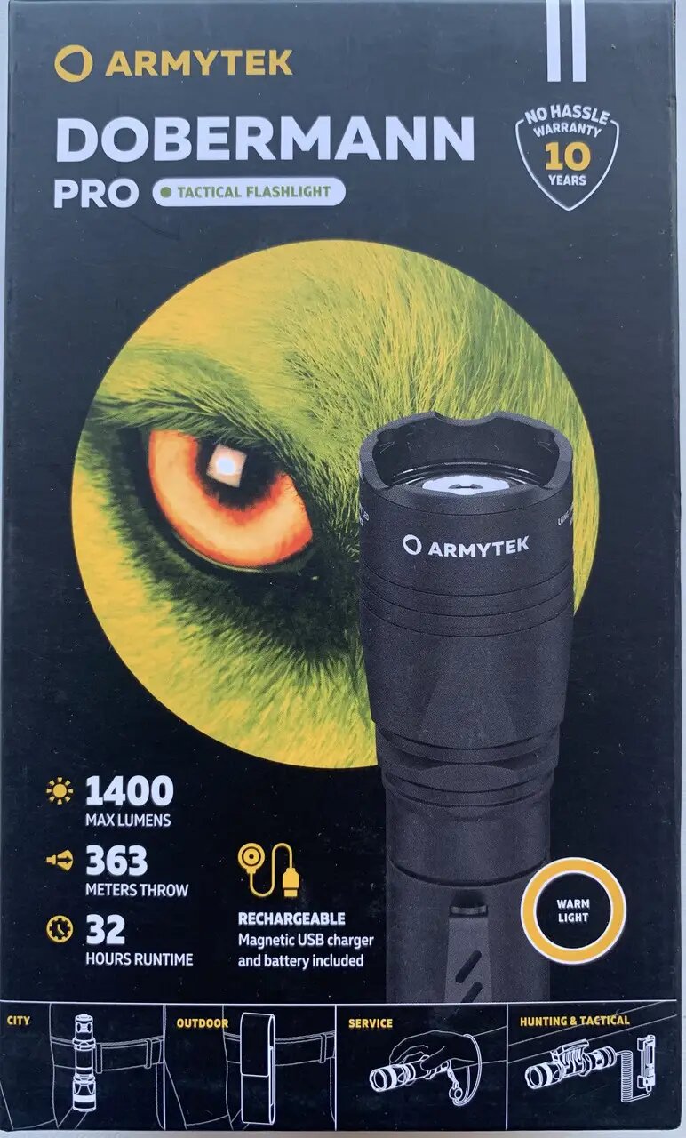 Фонарь Armytek Dobermann Pro Magnet USB 1400 lm Фото 2